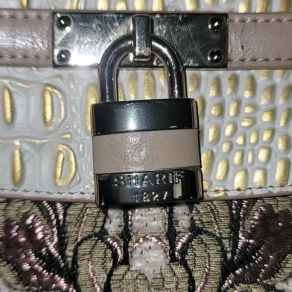 Beautifully Embroderided & Leather Sharif 1827 Satchel - Picture 7 of 14